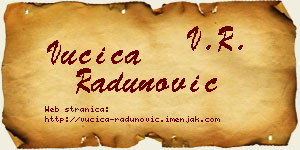 Vučica Radunović vizit kartica